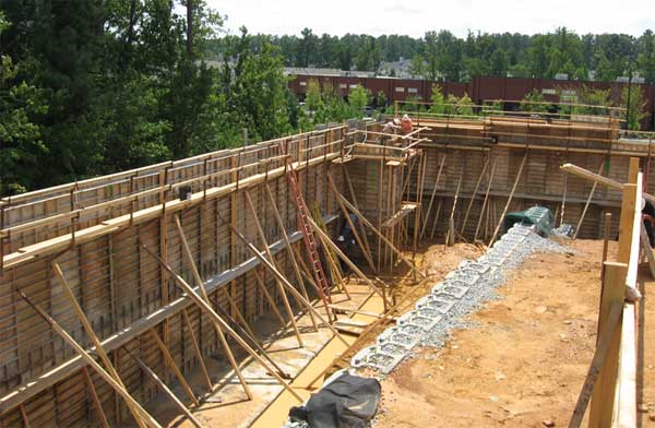 poured concrete wall, reeves and wagner, atlanta, north georgia, concrete wall