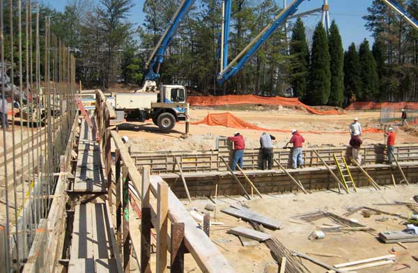 poured concrete wall, reeves and wagner, atlanta, north georgia, concrete wall